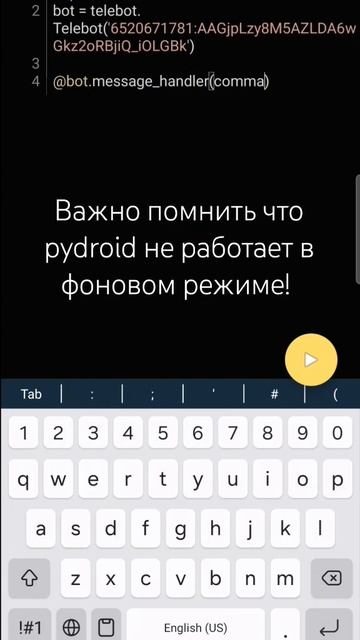 Создаем телеграм бота на pydroid! #memes #python #мемы #пайтон #гайд смотреть онлайн