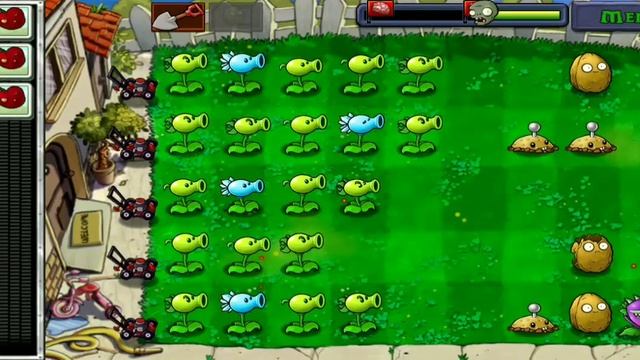 Plants vs Zombies Adventure Day Level 10 Gameplay смотреть онлайн