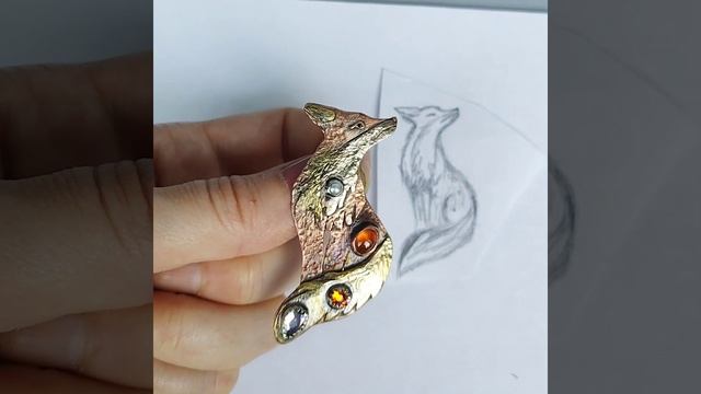 ЛИСА брошь и подвеска (Этапы создания) #fox #foxlove смотреть онлайн