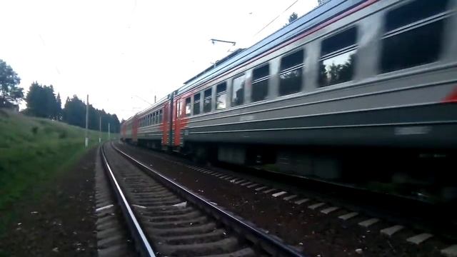 "Гость с Питера"! Электропоезд ЭД2Т-0023. смотреть онлайн