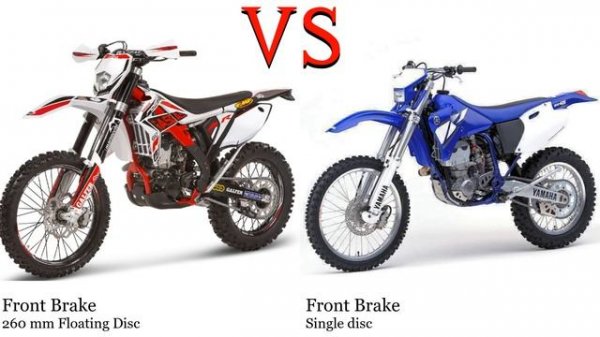 GAS GAS EC 450 vs Yamaha WR 426 Test specification comparison