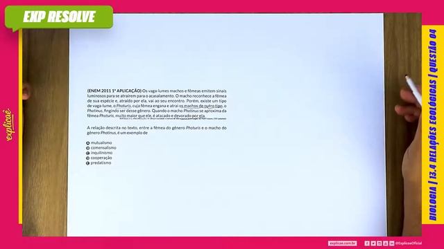 OS VAGA-LUMES MACHOS E FÊMEAS EMITEM SINAIS LUMINOSOS PARA SE ATRAÍREM (...) | RELAÇÕES ECOLÓGICAS смотреть онлайн