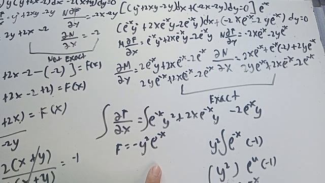 Chapter 3 Differential equation non exact part 4/5 смотреть онлайн