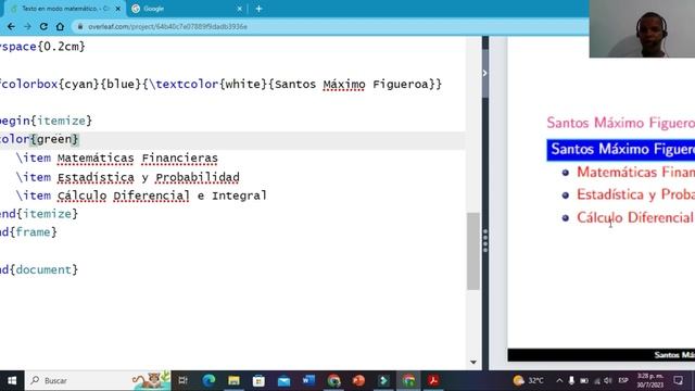 Colores de texto y caja en overleaf. смотреть онлайн