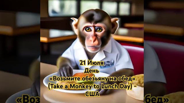21 Июля Дeнь «Вoзьмитe oбeзьяну нa oбeд» (Take a Monkey to Lunch Dаy) - CШA смотреть онлайн