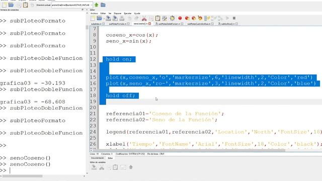 15 Ploteo de Doble Función y SubGráficos | Función subplot() y plot() | GNU Octave / MATLAB смотреть онлайн