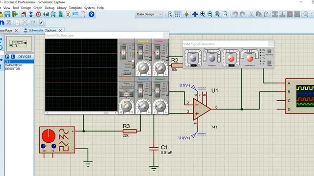 Active Low Pass Filter Using Proteus смотреть онлайн
