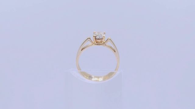 Золотое кольцо с бриллиантом 585° смотреть онлайн