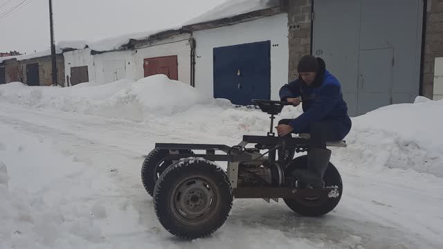 Самодельный Трактор, ДУМПЕР.  Первый выезд. 7