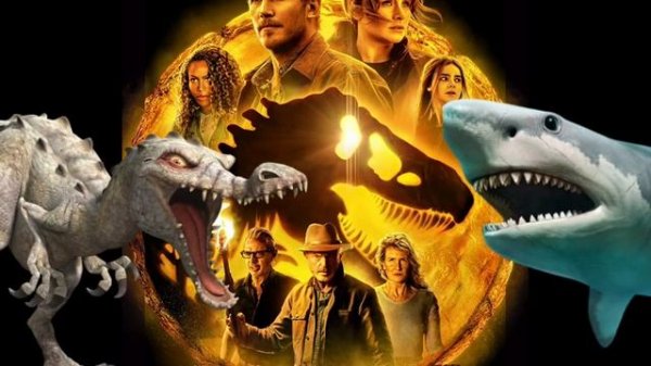 Rudy and Rexy vs megalodon and Bul t Rex /Rexy and Rudy vs megalodon shark and bull t Rex