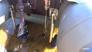 Держатель датчика эхолота на транец для лодок с надувным дном