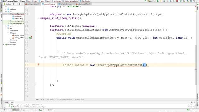 Android Programlama 1 (Akşam) ListView ArrayAdapter, Intent смотреть онлайн
