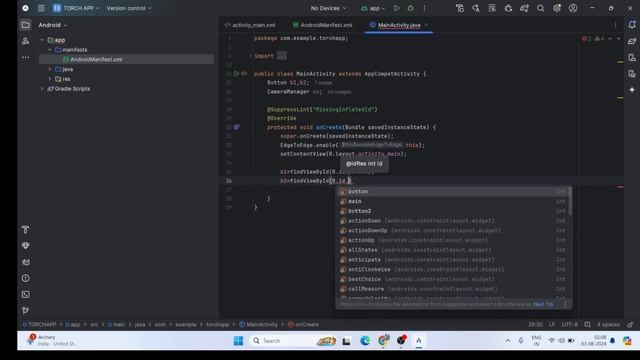 How to create Torch of camera using android studio | lec-6 Torch of camera | android studio java смотреть онлайн