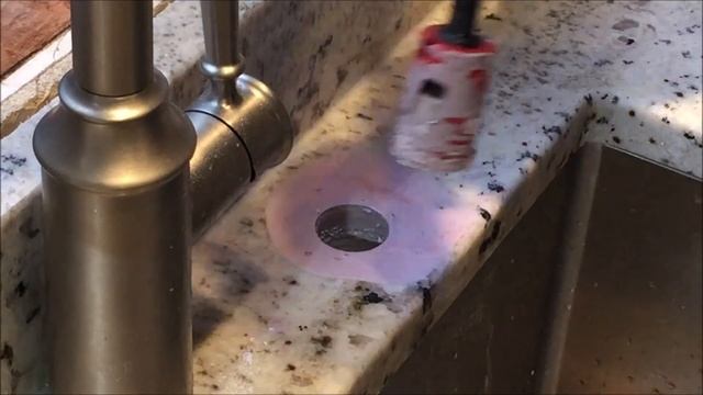How to Drill a hole in Granite - Installing a garbage disposal air switch смотреть онлайн