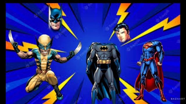 Супергерои Марвел- Бэтмен, Супермен, Росомаха, Marvel superheroes- Batman, Superman, Rosomaha смотреть онлайн