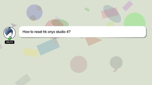 How to reset hk onyx studio 4? смотреть онлайн