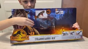 Распаковка Тираннозавра Рекса из мира Юрского периода/Tyrannosaurus Rex Jurassic world mattel