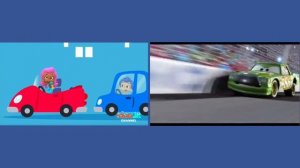 Wheels Go Round From Bubble Guppies Cars Music Video Side By Side