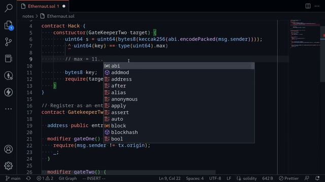 Ethernaut 14 - Gatekeeper Two смотреть онлайн