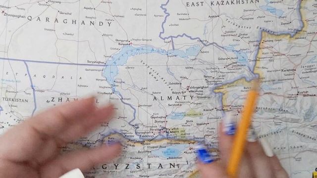 ASMR ~ Almaty, Kazakhstan History & Geography ~ Soft Spoken Map Tracing Google Earth