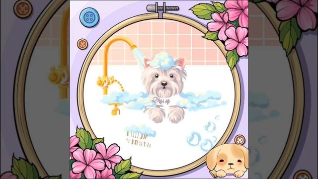 bayi anjing imut sedang mandi.cute baby dog taking a bath 😊 #coloring #art #warnahewan #drawing смотреть онлайн