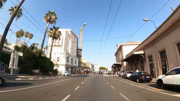 Из Вентимилья в Сан-Ремо, Италия! Автомобильная экскурсия по улицам! 4k 30fps UHD