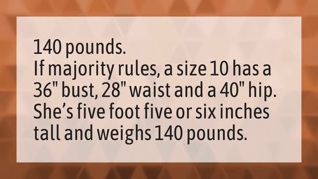 How much does a size 10 woman weigh? смотреть онлайн