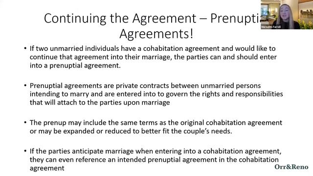 Orr & Reno Webinar Series: Cohabitation Agreements, Prenups and Postnups смотреть онлайн