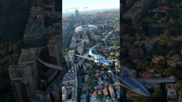 Santiago Bernabéu Stadium, Madrid - Diamond Aircraft DA62 #shorts смотреть онлайн