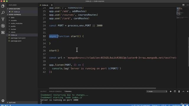 Полное руководство NodeJS Урок 37 Установка Mongoose смотреть онлайн