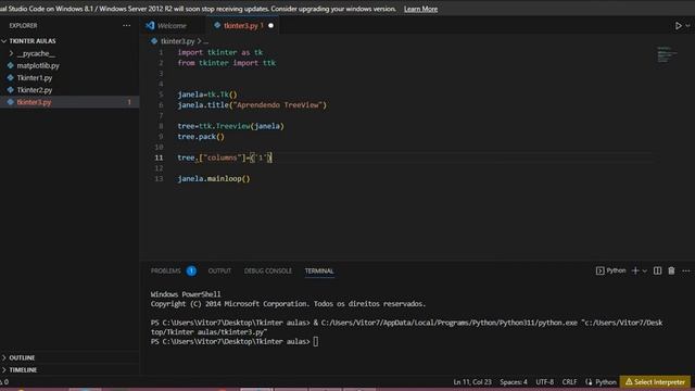 Tkinter 10: كيفية إنشاء Treeview في Python смотреть онлайн