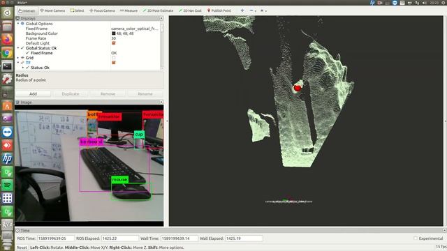 HCC 2d yolo detection to 3d position with D435 смотреть онлайн