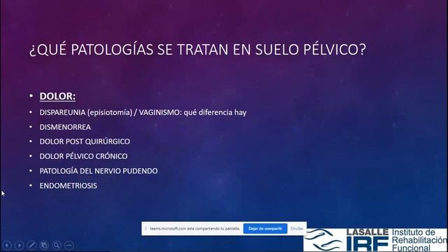 Taller sobre Suelo Pélvico del Instituto de Rehabilitación Funcional La Salle смотреть онлайн