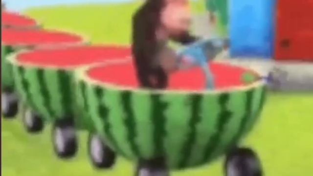 Обезьяна едет в арбузе (мем)