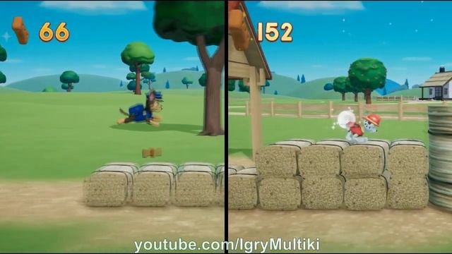 PAW Patrol Chase vs Marshall on a Farm (Щенячий патруль: Гонщик против Маршала на ферме) смотреть онлайн