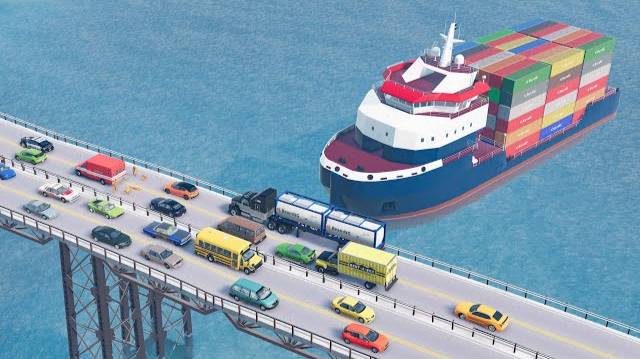 МОСТ ломают ТАНКЕРОМ, РАКЕТАМИ, БРЕВНАМИ + погони!!!! - Beamng drive смотреть онлайн