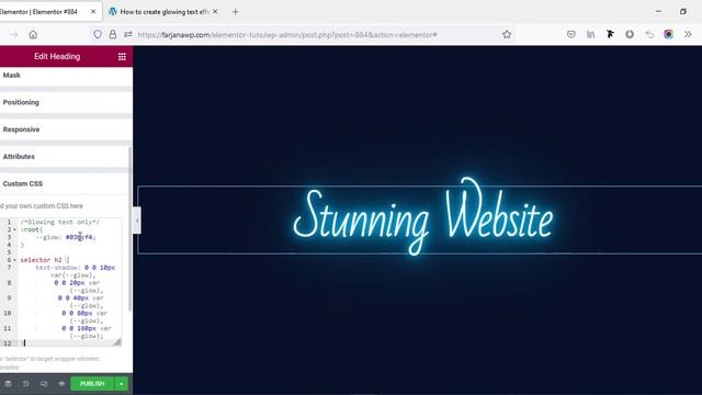 How to create neon text effect in Elementor | Elementor tutorial смотреть онлайн