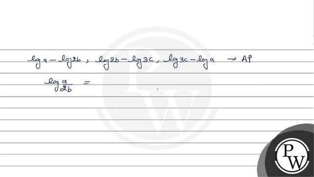 Que If log e a log e b log e c are in an A P and log e a log e ... смотреть онлайн