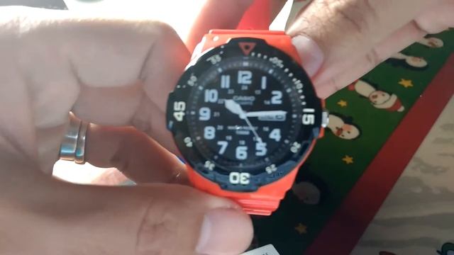 Casio MRW-200H-4BV Red Resin Wristwatch Unboxing (Lazada)