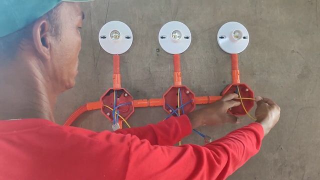 3 bulb control by single switch (parallel circuit) #electrical #wiring #aboutconstruction смотреть онлайн