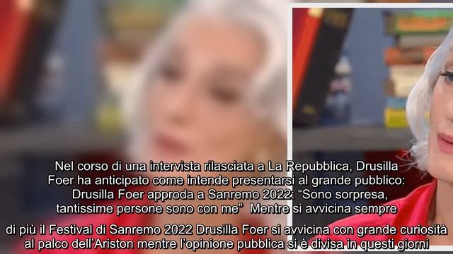 Festival di Sanremo 2022, Drusilla Foer anticipa Sarò la paladina delle donne maltrattate Drusill09 смотреть онлайн