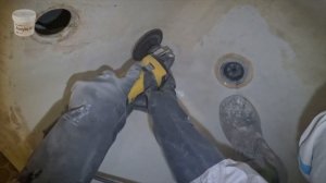 Пример шлифовки эмали ванны алмазной черепашкой p50