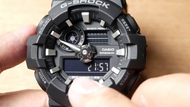 Casio G-Shock GA-700 Quick Settings Tutorial: How to Set Hands Alignment, Time, Date, Format etc смотреть онлайн