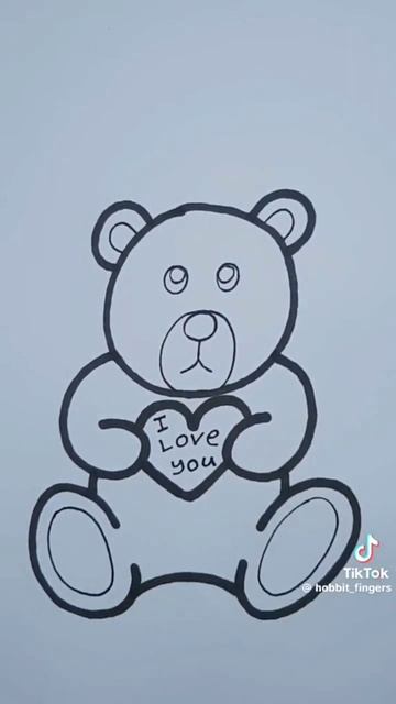 как нарисовать медведь видео из тик тока #music смотреть онлайн
