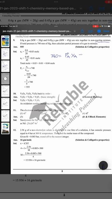 January 31 morning shift jee Chemistry 5 смотреть онлайн