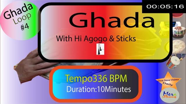 Ghada with High Agogo and Sticks; 10-M loop 336bpm. смотреть онлайн