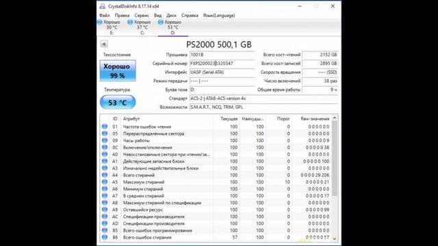 Fanxiang PS2000 - внешний SSD накопитель с интерфейсом USB 3.2 Gen2 x2 (20Гбит/c) | #Обзор смотреть онлайн