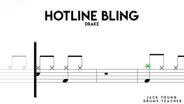 How to play Hotline Bling on Drums 🥁 смотреть онлайн