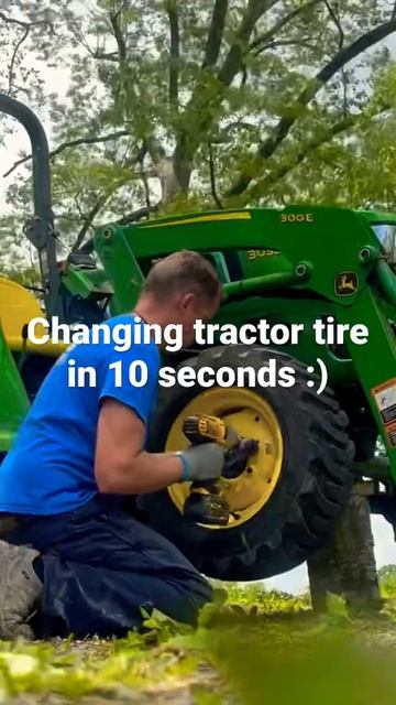 Change tractor tire in 10 seconds смотреть онлайн