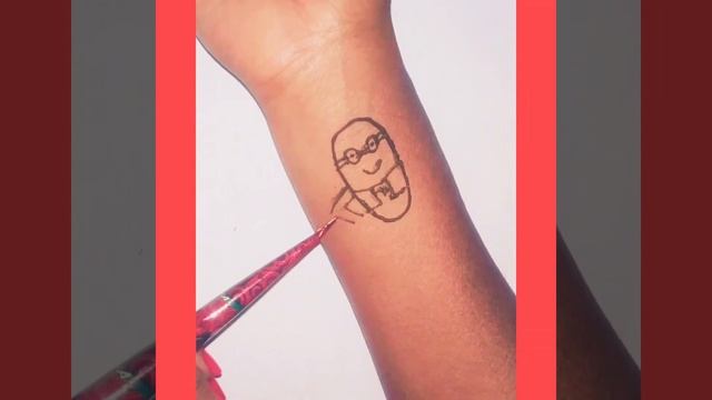 Minions 😊|| Henna tattoo #short смотреть онлайн
